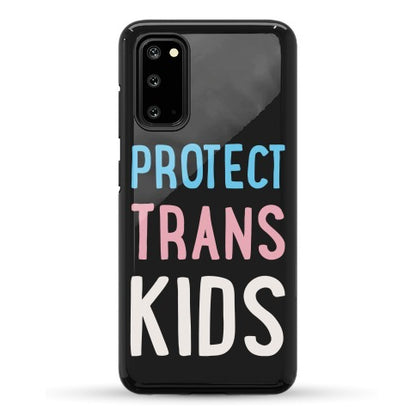 Protect Trans Kids White Print Phone Case