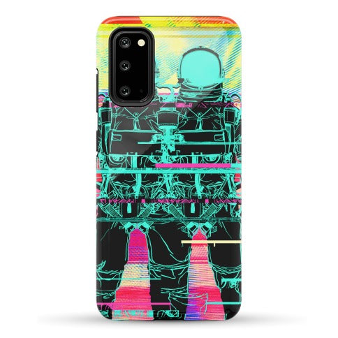 Twin Astronaut Glitch Phone Case