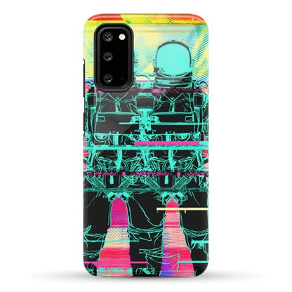 Twin Astronaut Glitch Phone Case
