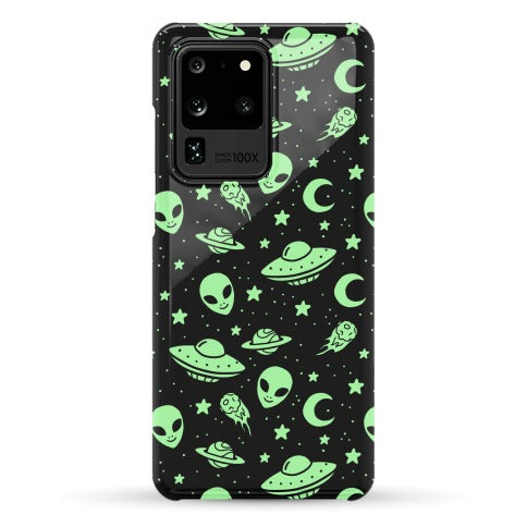 Aliens and UFO Cosmic Space Pattern Phone Case