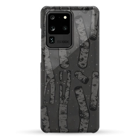 Birch Trees in the Darkness Phone Case