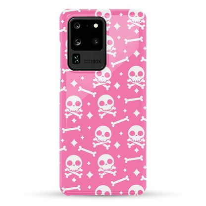 Cute Skull N' Bones Pattern (Pink) Phone Case