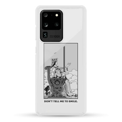 Don't Tell Me To Smile (Queen Of Swords Tarot) Phone Case