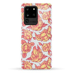 Floral Penis Pattern Orange Phone Case
