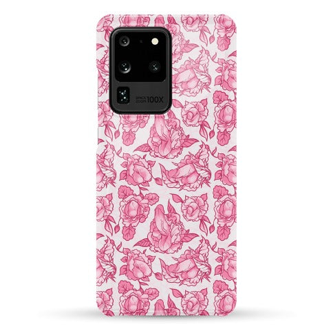 Floral Penis Pattern Pink Phone Case