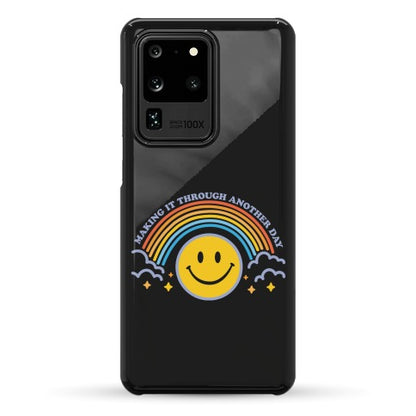 Making It Through Another Day Smiley Face Phone Case