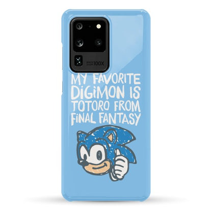 My Favorite Digimon Is Totoro From Final Fantasy Parody Phone Case