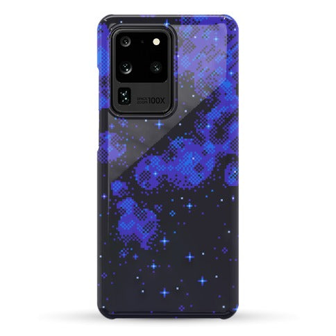 Pixelated Blue Nebula Phone Case