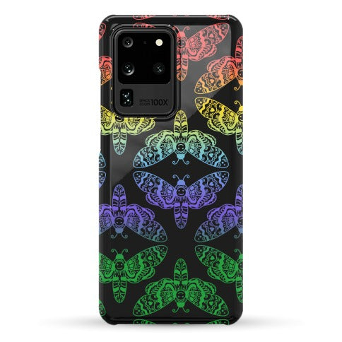 Rainbow Moth Pattern Phone Case