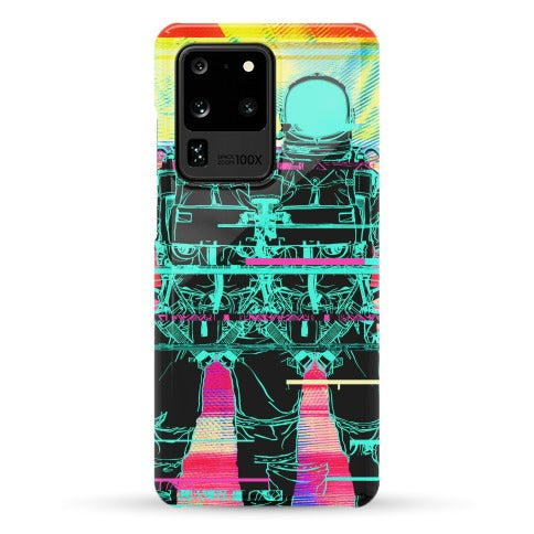 Twin Astronaut Glitch Phone Case