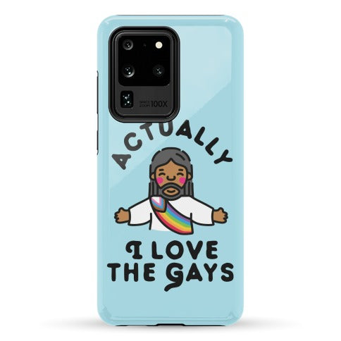 Actually, I Love The Gays (Brown Jesus) Phone Case
