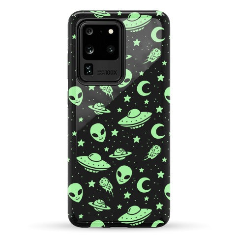 Aliens and UFO Cosmic Space Pattern Phone Case
