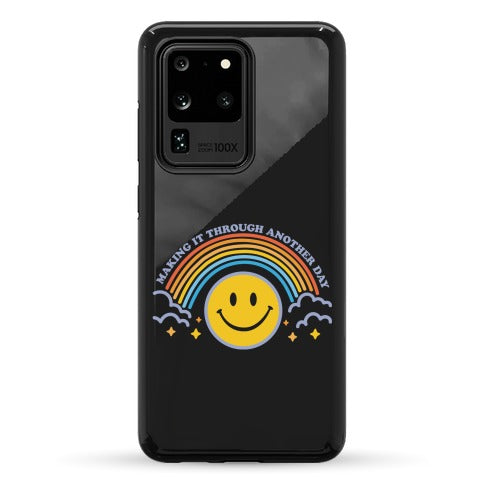 Making It Through Another Day Smiley Face Phone Case