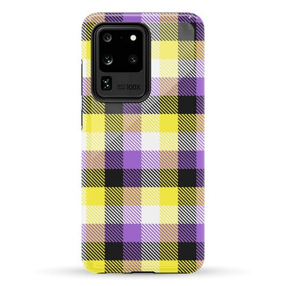 Nonbinary Pride Flag Plaid Phone Case
