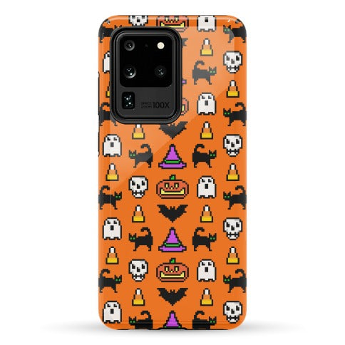 Pixel Halloween Pattern Phone Case