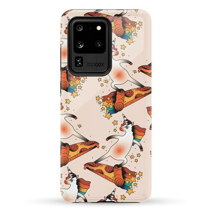 Rad Unicorn Skateboarding a Pizza Tattoo Phone Case