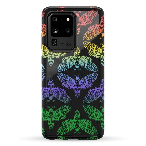 Rainbow Moth Pattern Phone Case