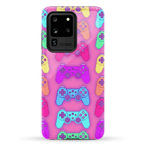 Rainbow Pixel Game Controller Phone Case