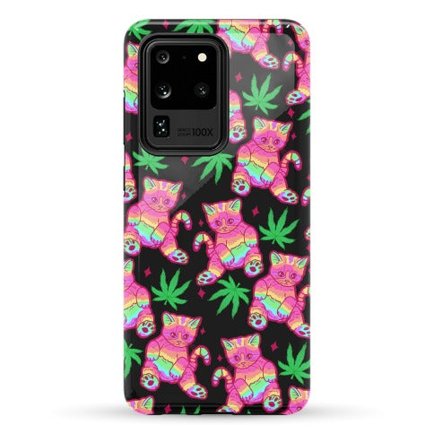 Rainbow Weed Kitty Phone Case