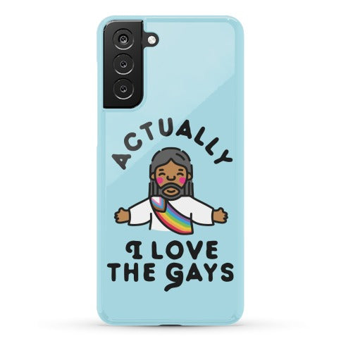 Actually, I Love The Gays (Brown Jesus) Phone Case