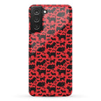 Bats Cats and Questions Pattern Phone Case