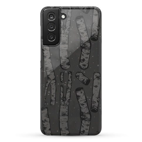 Birch Trees in the Darkness Phone Case