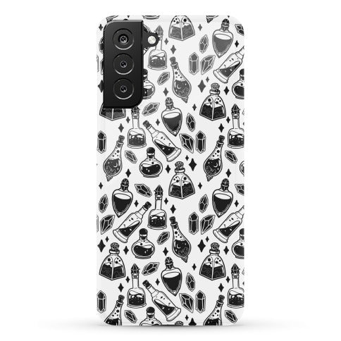 Black On White Potions Pattern Phone Case