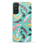 Cute Bright Axolotl Pattern Phone Case