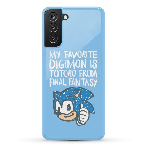 My Favorite Digimon Is Totoro From Final Fantasy Parody Phone Case