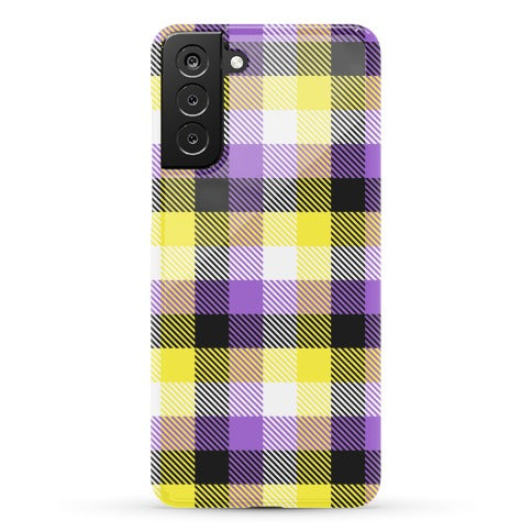 Nonbinary Pride Flag Plaid Phone Case