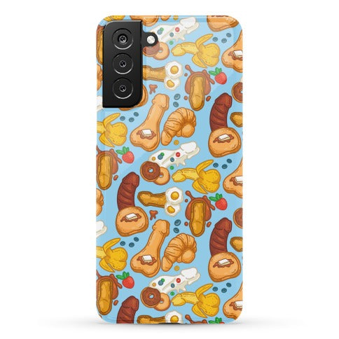 Phallic Breakfast Pattern Phone Case