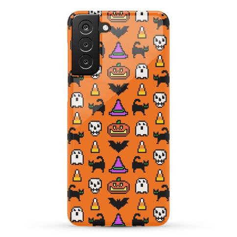 Pixel Halloween Pattern Phone Case