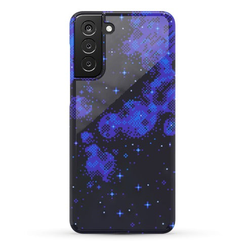 Pixelated Blue Nebula Phone Case