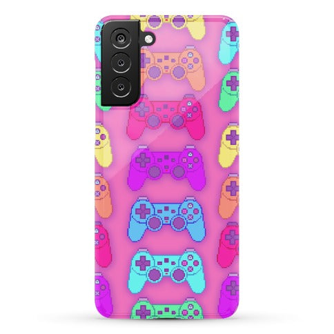 Rainbow Pixel Game Controller Phone Case