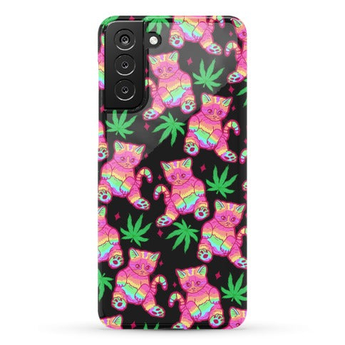 Rainbow Weed Kitty Phone Case