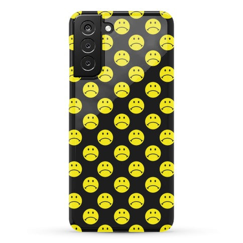 Sad Smiley Face Pattern Phone Case