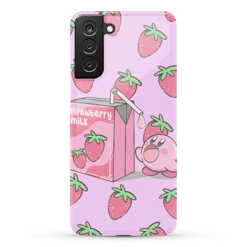 Strawberry Milk Kirby Parody Phone Case