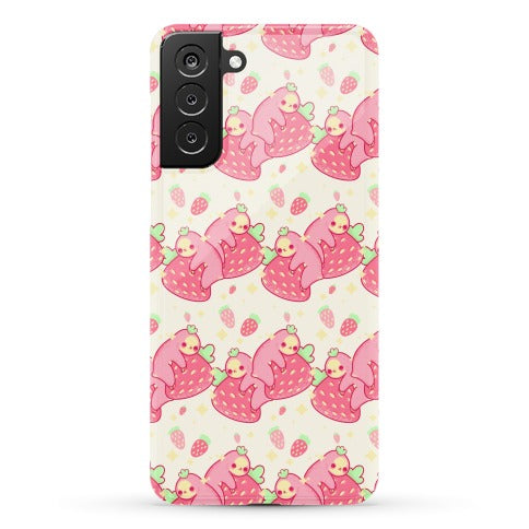 Strawberry Sloth Pattern Phone Case