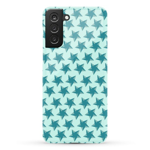 Teal Star Pattern Phone Case