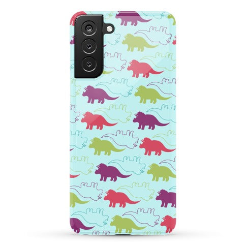 Triceratops Dino Pattern Phone Case