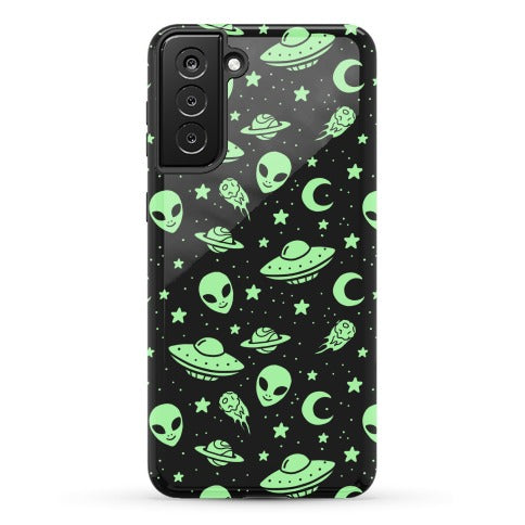 Aliens and UFO Cosmic Space Pattern Phone Case