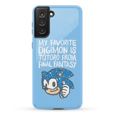 My Favorite Digimon Is Totoro From Final Fantasy Parody Phone Case