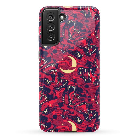 Occult Werewolf Moon Pattern Phone Case