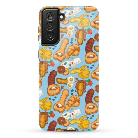 Phallic Breakfast Pattern Phone Case