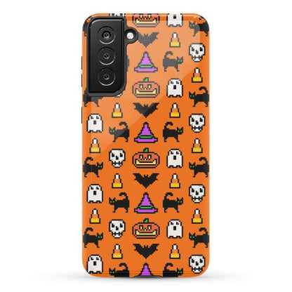 Pixel Halloween Pattern Phone Case