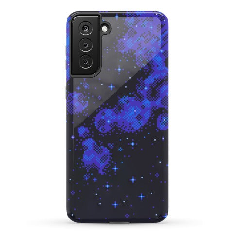 Pixelated Blue Nebula Phone Case