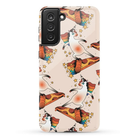 Rad Unicorn Skateboarding a Pizza Tattoo Phone Case