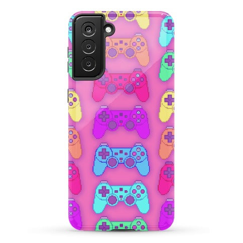 Rainbow Pixel Game Controller Phone Case