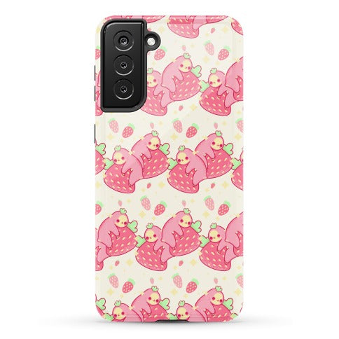 Strawberry Sloth Pattern Phone Case