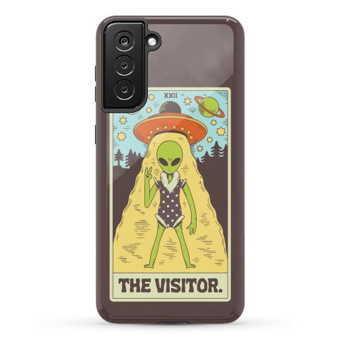 The Visitor Alien Tarot Card Phone Case
